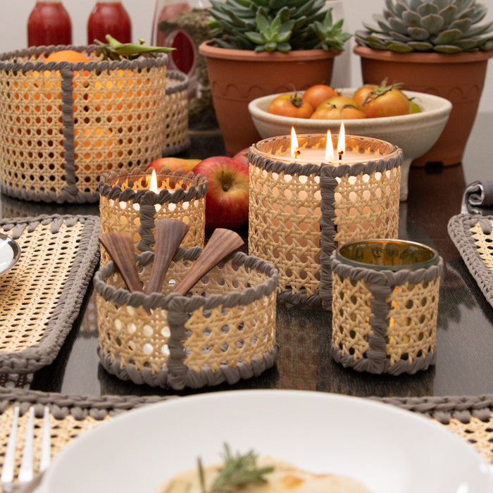 Baskets Alexandra Koumba WICKER BASKET S / OLIVE Apoella