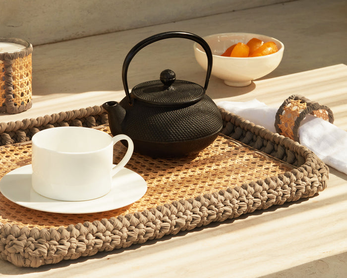 Towel Rings Alexandra Koumba Wicker Towel Ring TAUPE / O/S Apoella